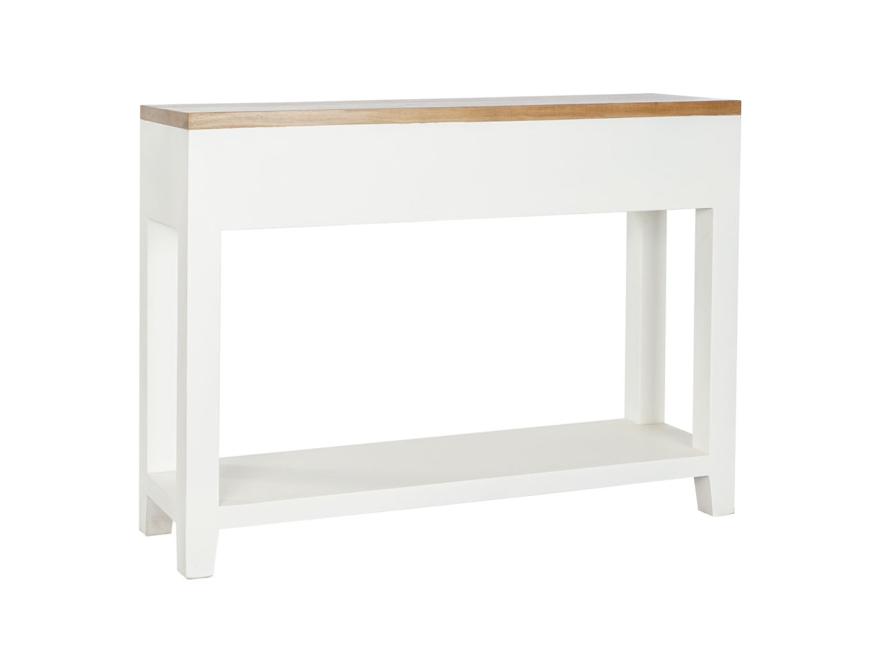 Mobile console mango acacia 110x30x80cm di colore bianco