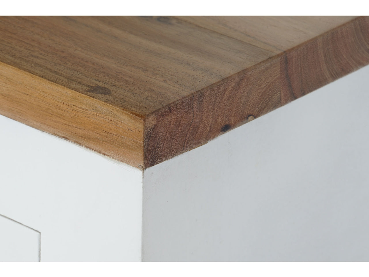 Mobile console mango acacia 110x30x80cm di colore bianco