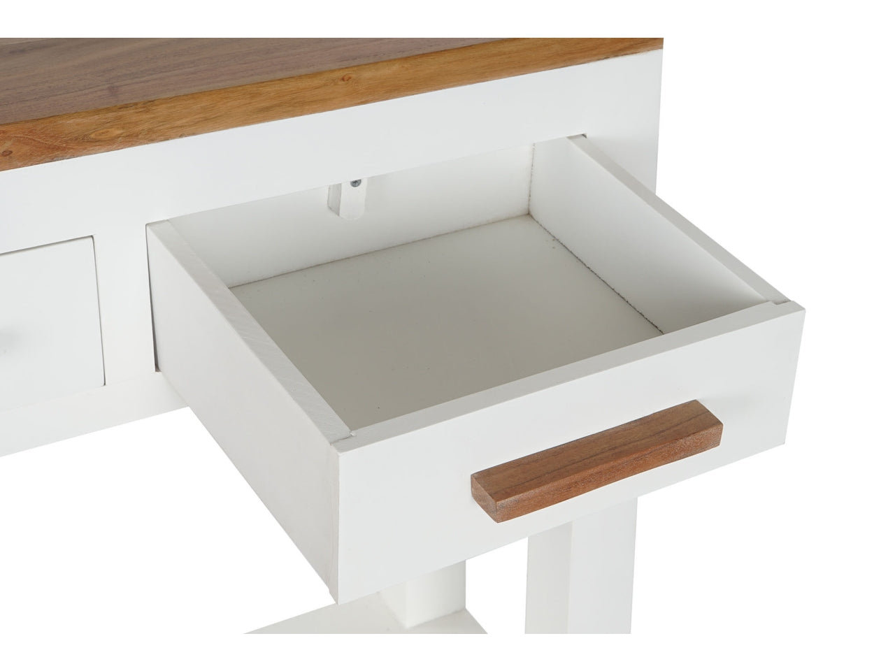 Mobile console mango acacia 110x30x80cm di colore bianco