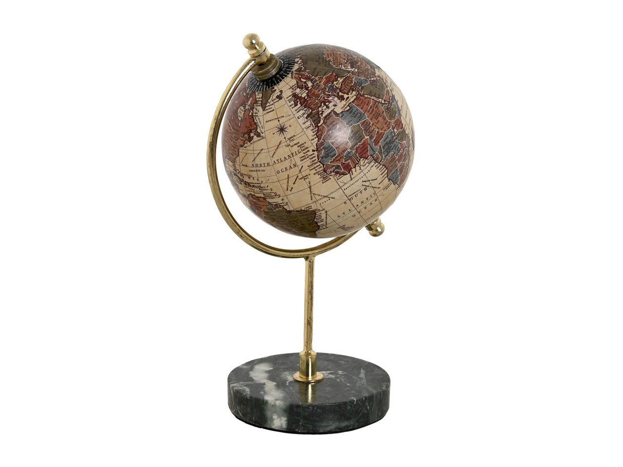 Mappamondo pvc marmo 10x10x20cm di colore beige