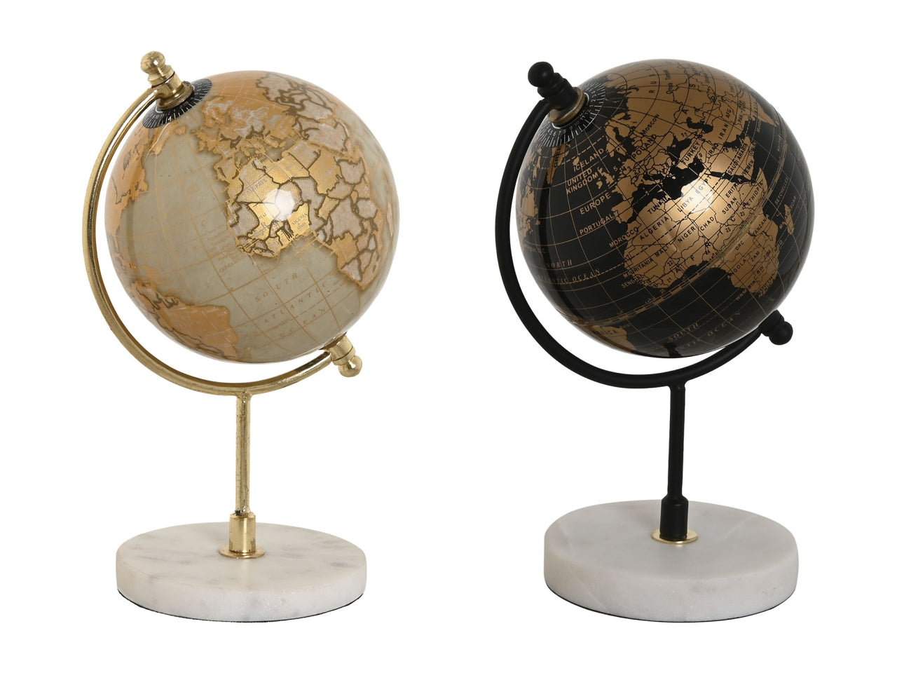 Mappamondo pvc marmo 12x12x20cm in 2 modelli assortiti