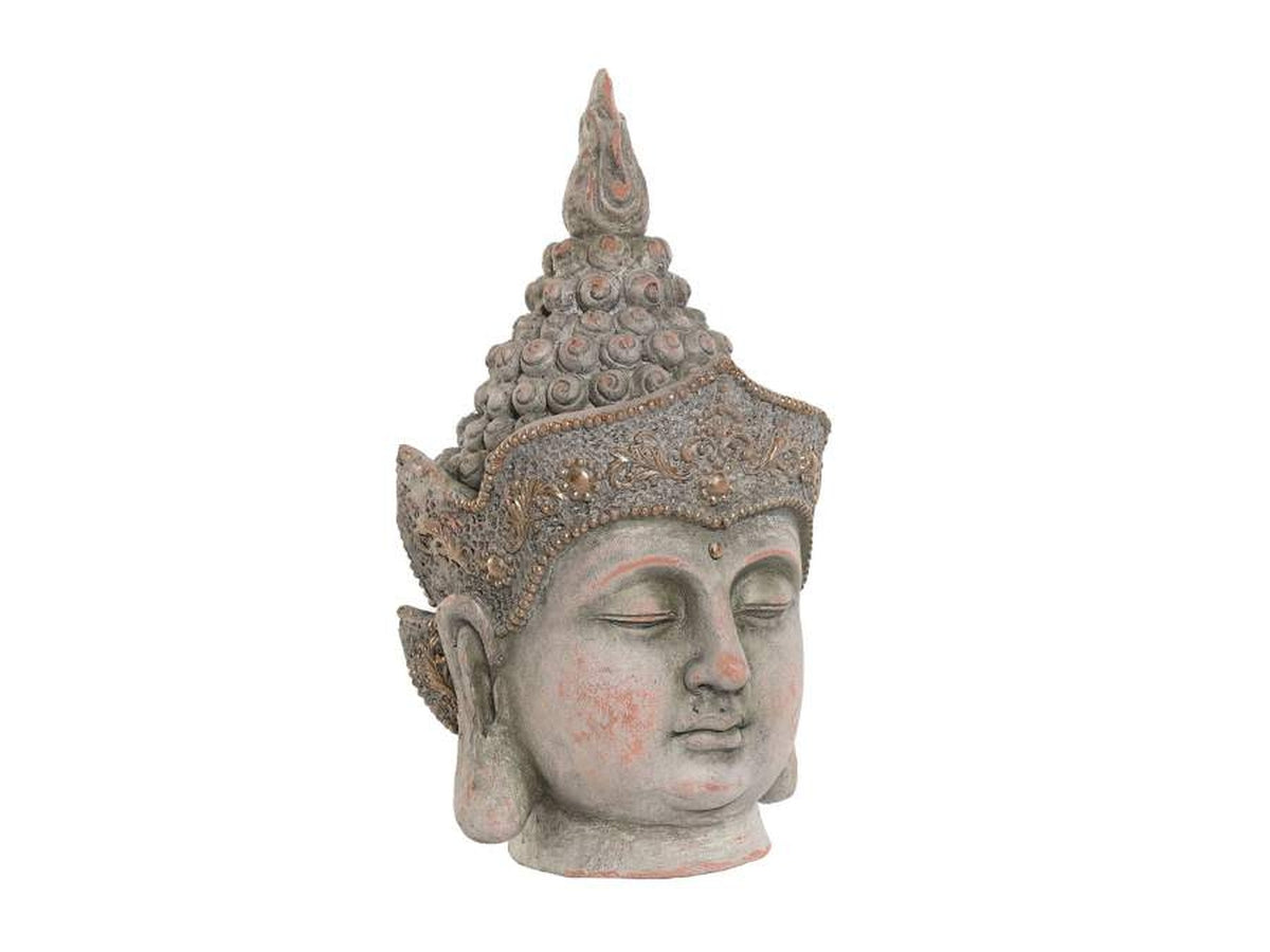 Statua balinese  19,5x19,5x35,5cm in magnesio di colore grigio