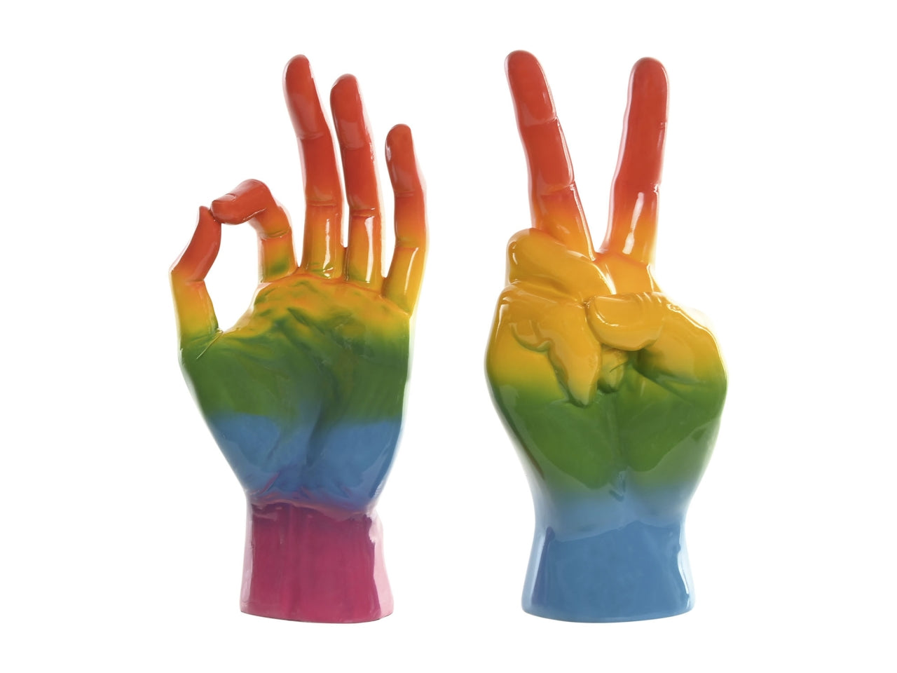 Statua mano  16x10x36cm in resina in 2 modelli assortiti