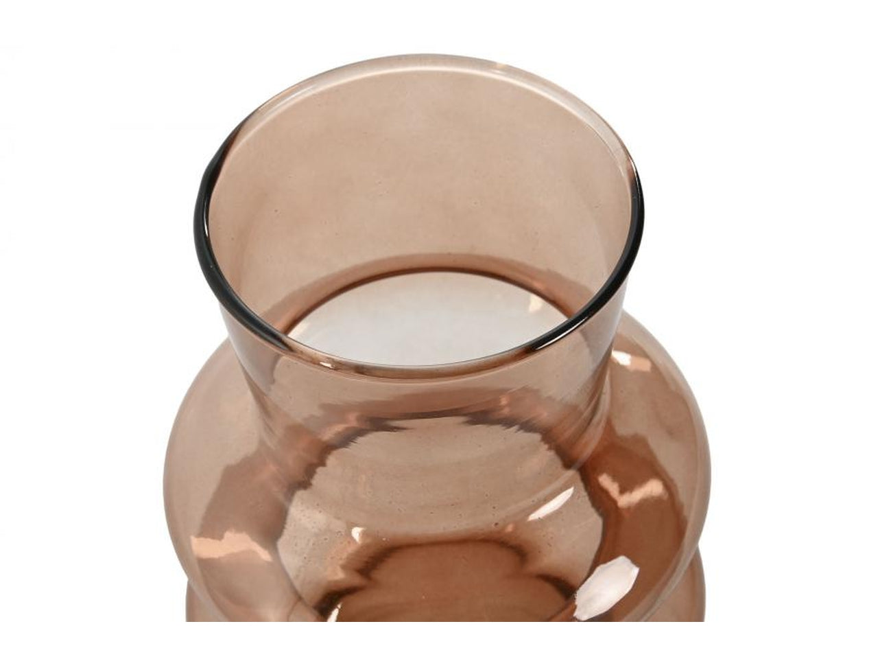 Vaso in cristallo 11,5x11,5x19,5cm di colore arancia