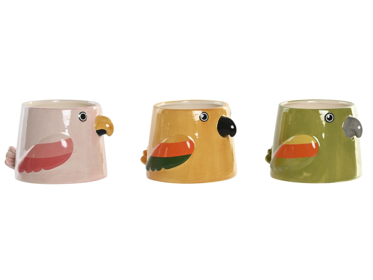 Fioriera in ceramica uccello 19x16x12cm in 3 modelli assortiti $