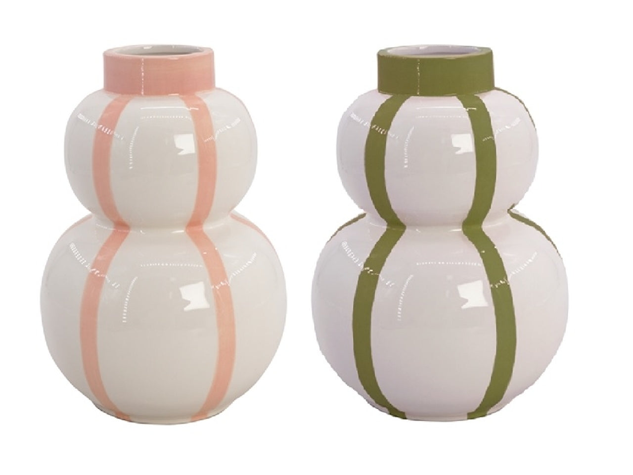 Vaso in ceramica 15x15x20cm in 2 modelli assortiti