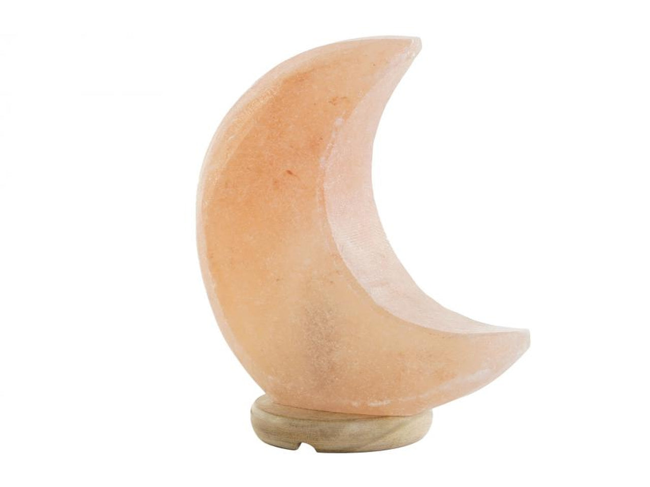 Lampada da tavolo a forma di luna in acacia 20x10x23cm