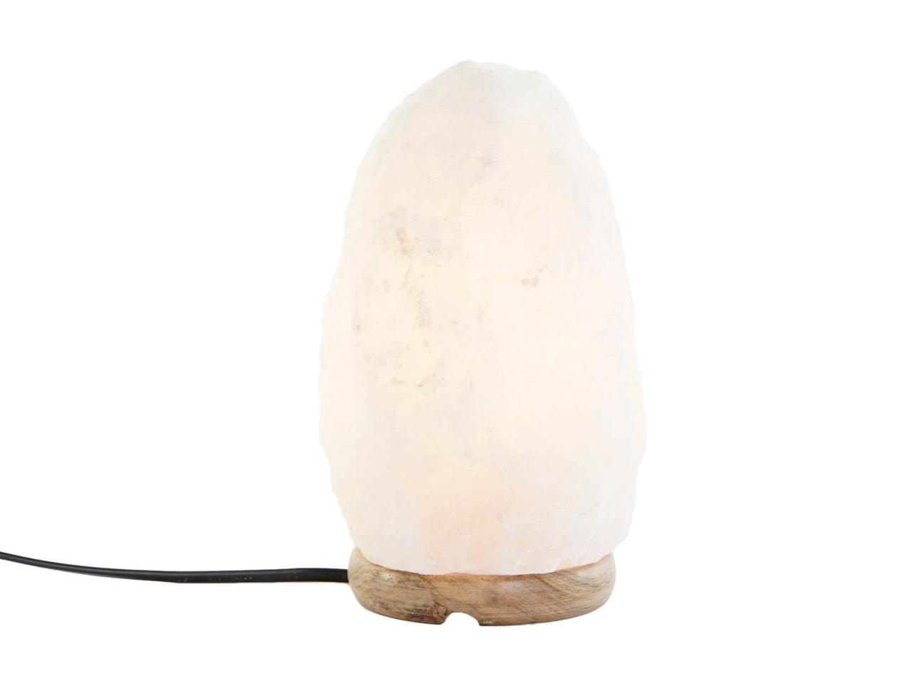 Lampada da tavolo a forma di roccia in  acacia 12x9x20cm