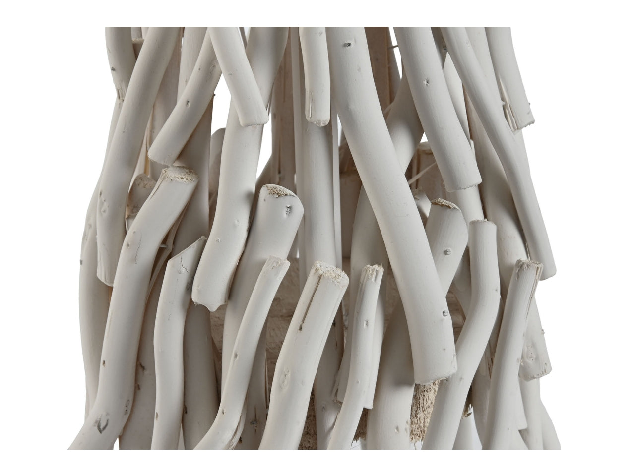 Lampada da tavolo in legno e cotone 26x26x69cm