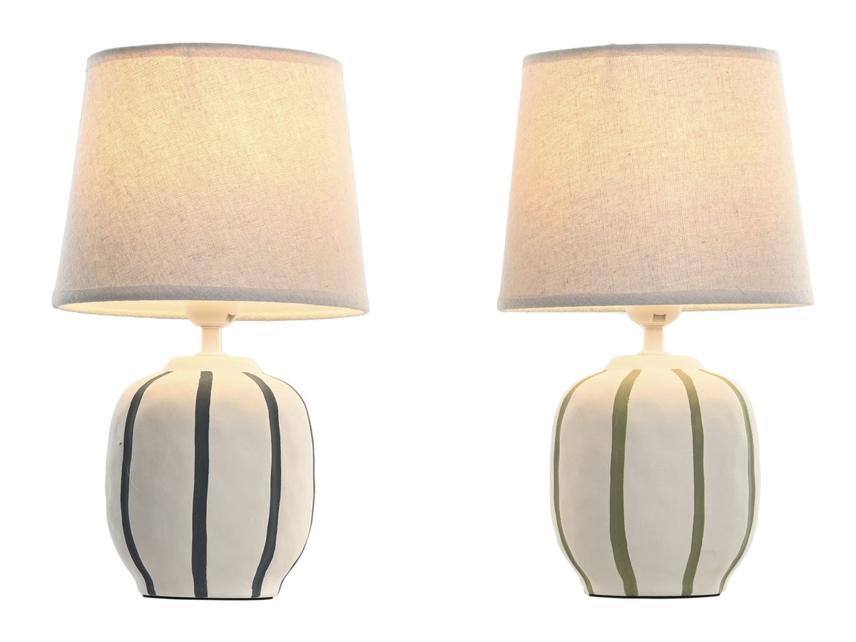 Lampada da tavolo in ceramica 20x20x34cm in 2 modelli assortiti