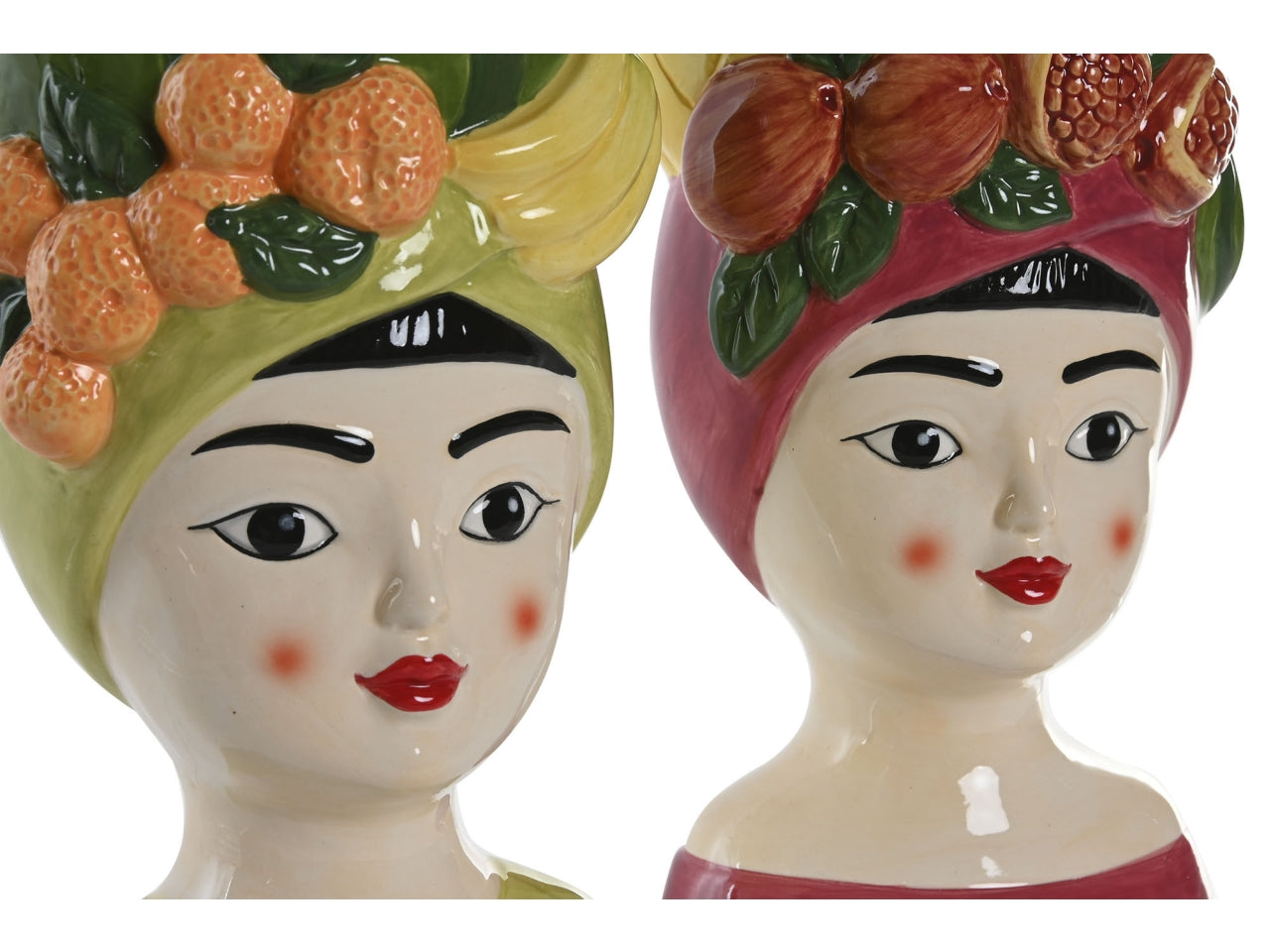 Fioriera disegno ragazza in ceramica 13x13x22cm in 2 modelli assortiti