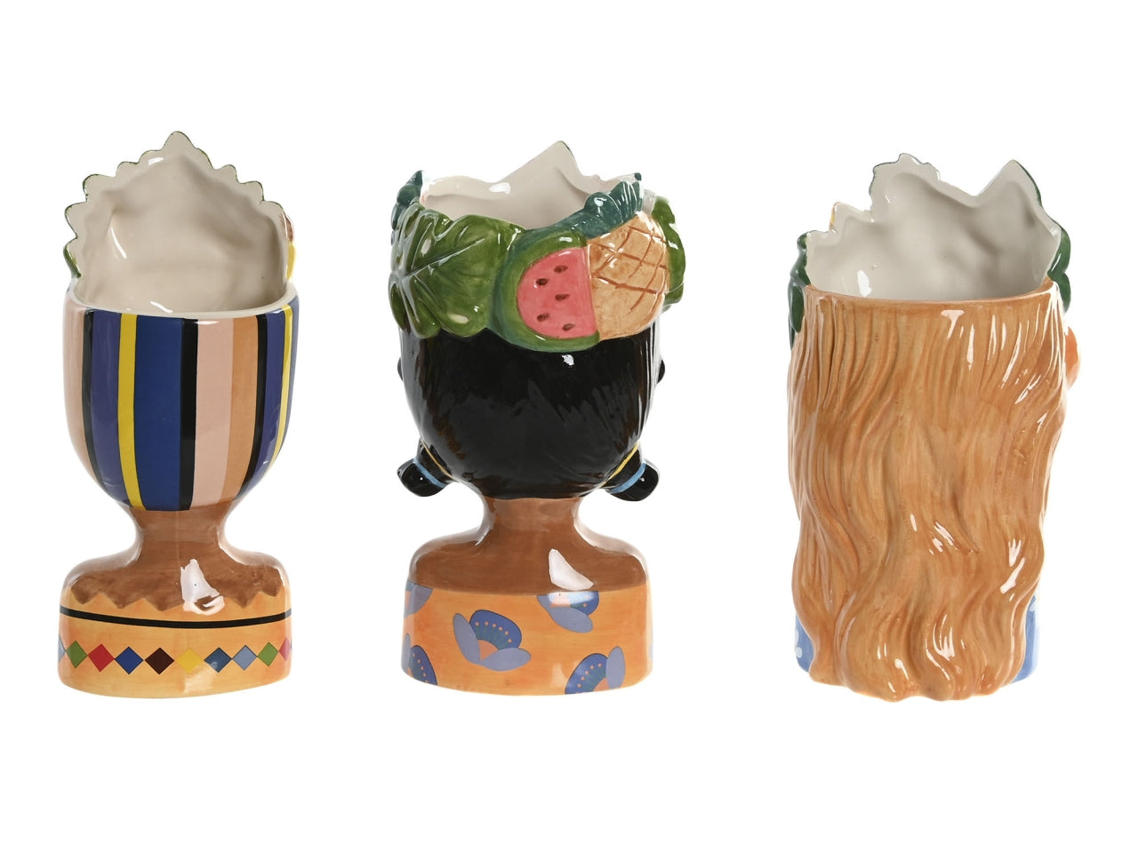 Fioriera disegno ragazza in ceramica 8x8x19cm in 3 modelli assortiti