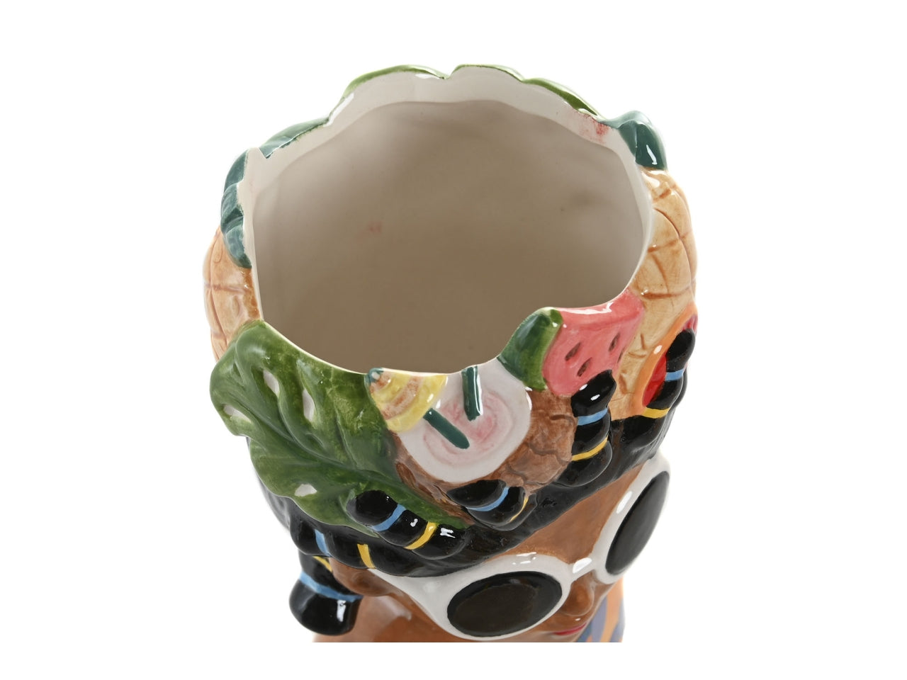 Fioriera disegno ragazza in ceramica 8x8x19cm in 3 modelli assortiti