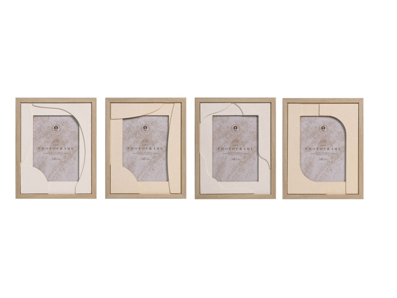 Portafoto 13x18 con forma astratta 14,6x2x19,6cm in 4 modelli assortiti