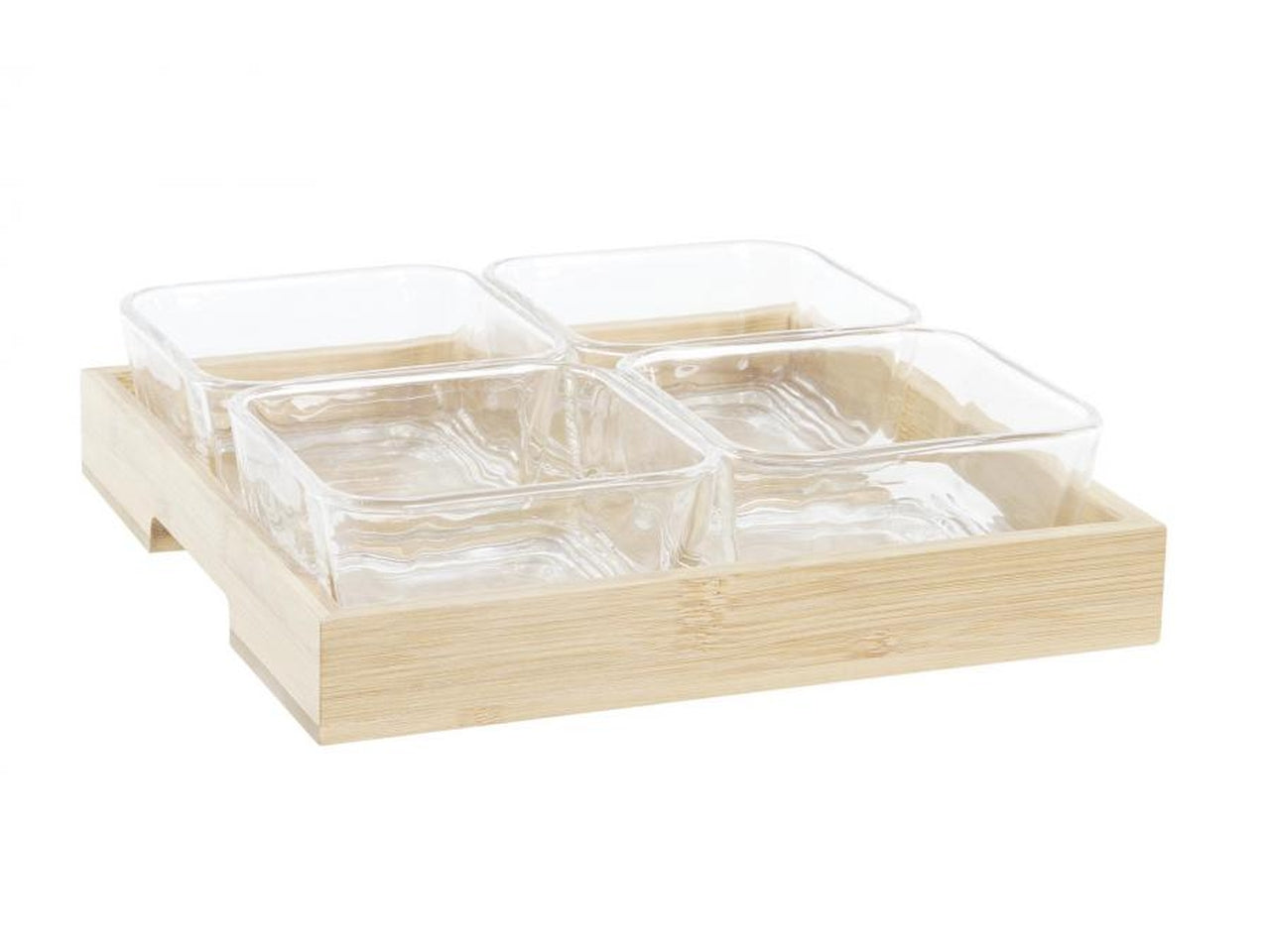 Set aperitivo in cristallo composto da 4 ciotole 280ml d.21x21x6cm