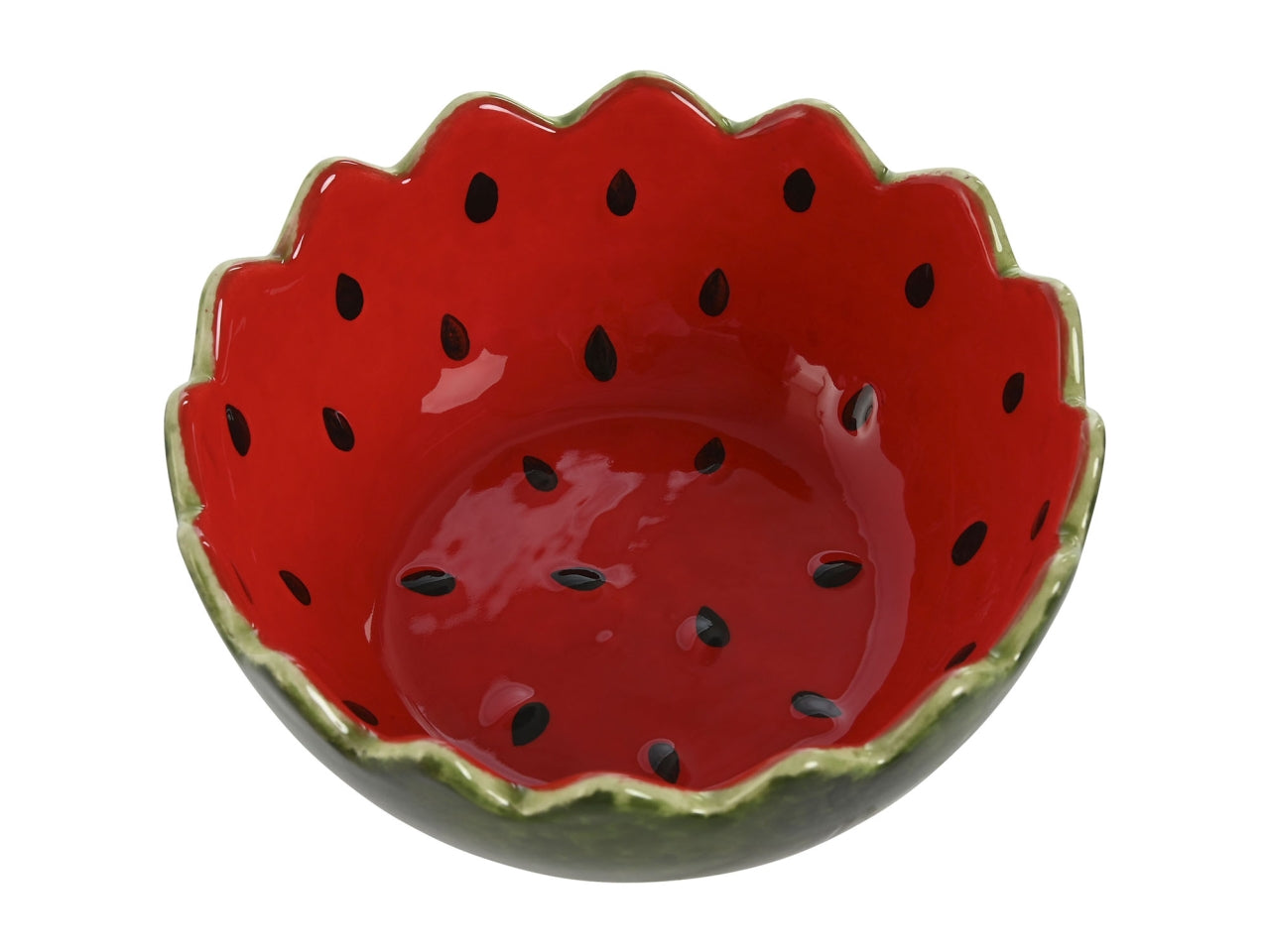 Ciotola anguria verde in gres porcellana 15x15x6,5cm