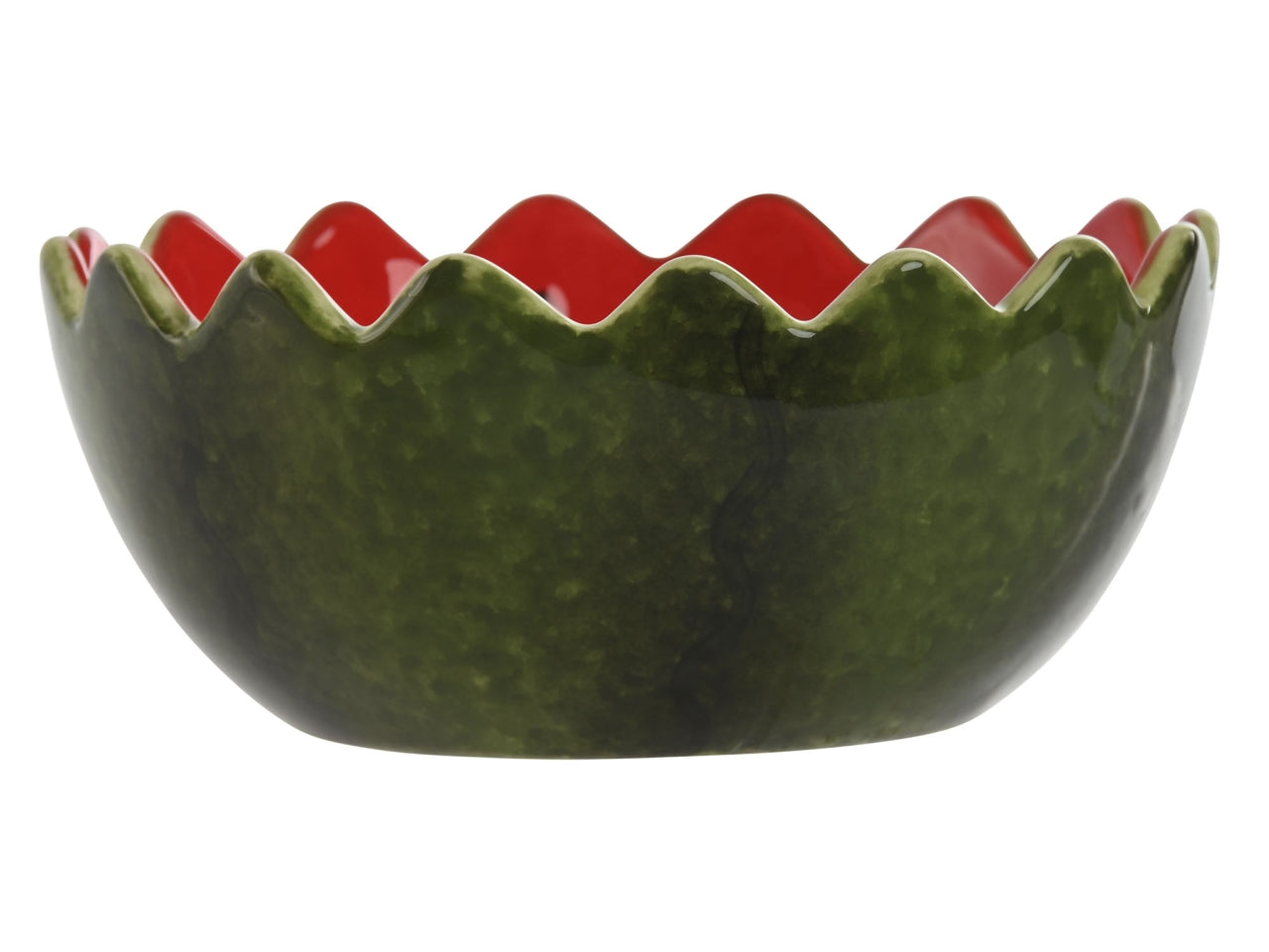 Ciotola anguria verde in gres porcellana 15x15x6,5cm