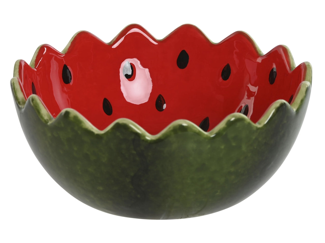 Ciotola anguria verde in gres porcellana 15x15x6,5cm