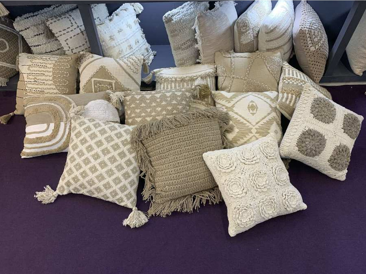 Cuscino in cotone iuta 45x45cm
