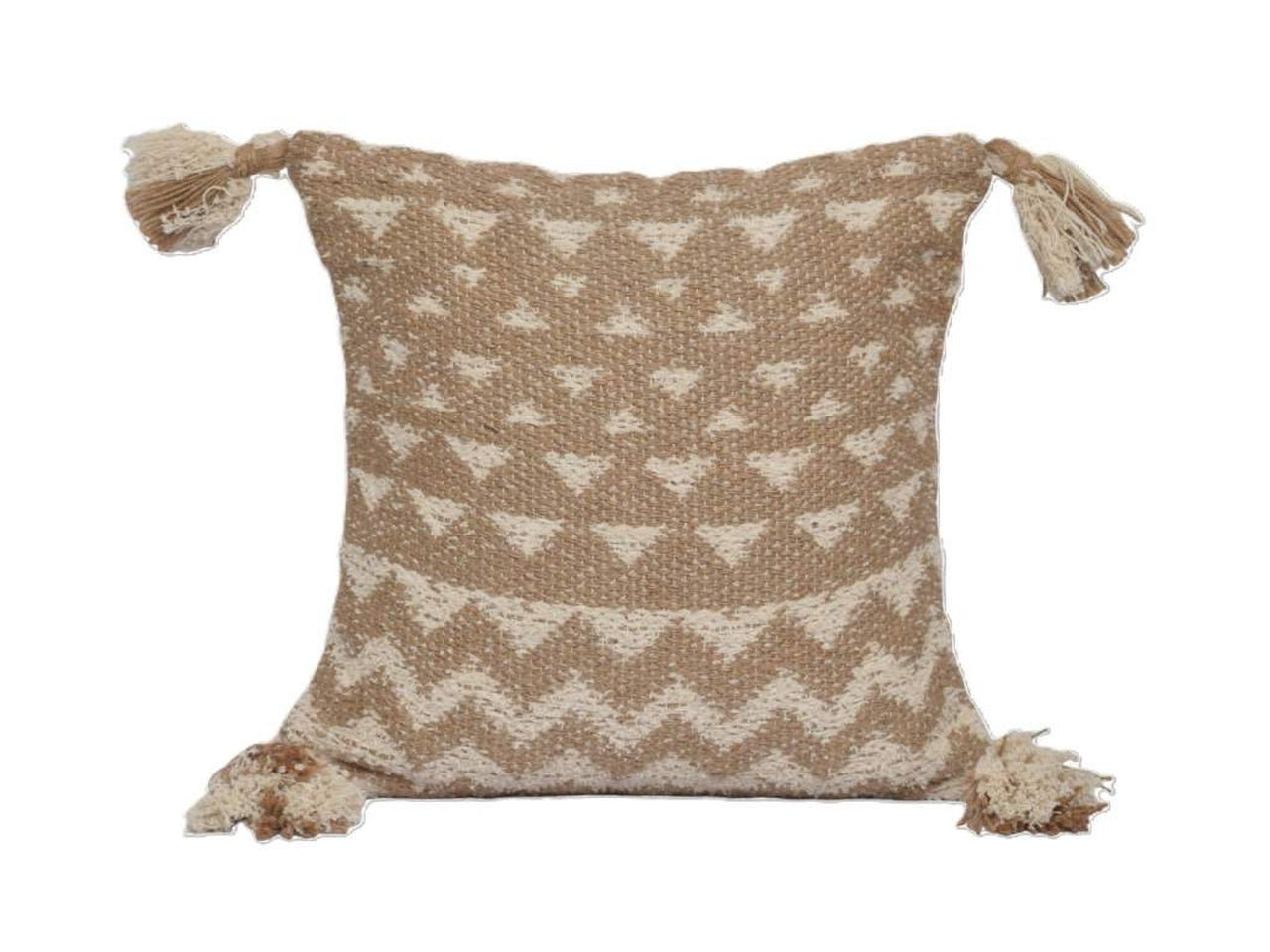 Cuscino in cotone iuta 45x45cm di colore beige