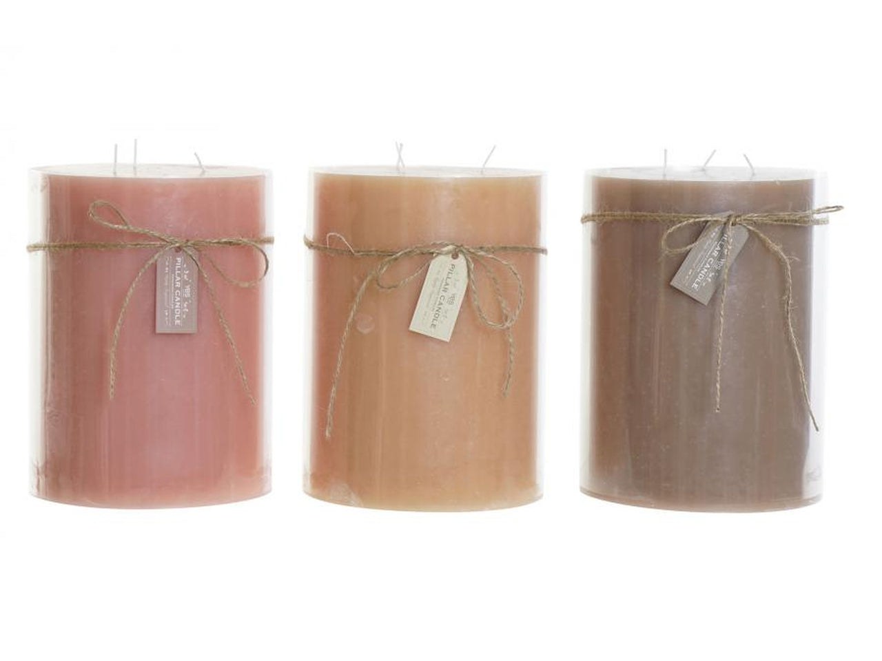 Candela cera 155 ore 14,5x14,5x20cm in 3 modelli assortiti