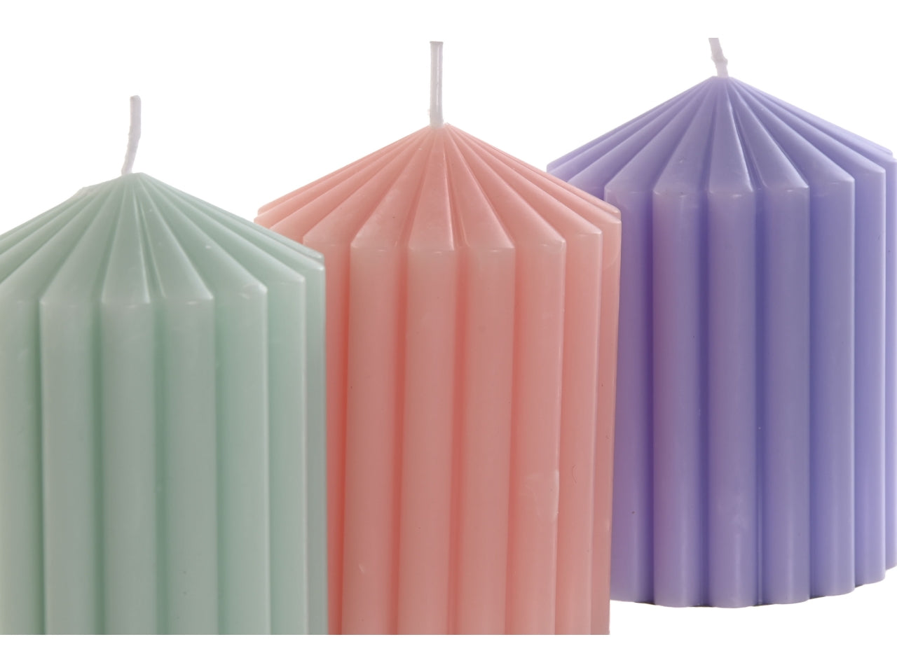 Candela cera profumata 300gr 7x7x10cm in 3 modelli assortiti