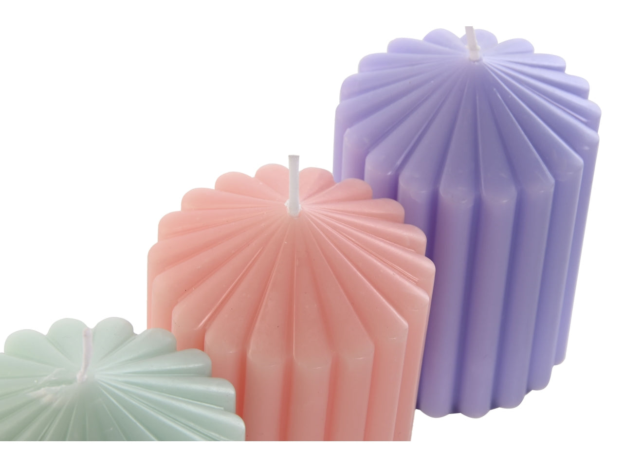 Candela cera profumata 300gr 7x7x10cm in 3 modelli assortiti