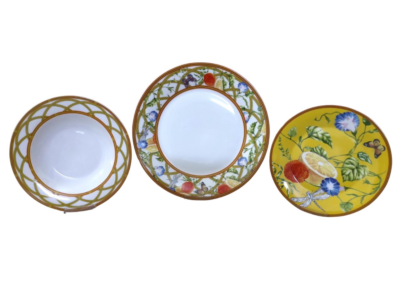 SERVIZIO CON DECORO LIMONI GIALLO  SET FORMATO DA 18 PEZZI