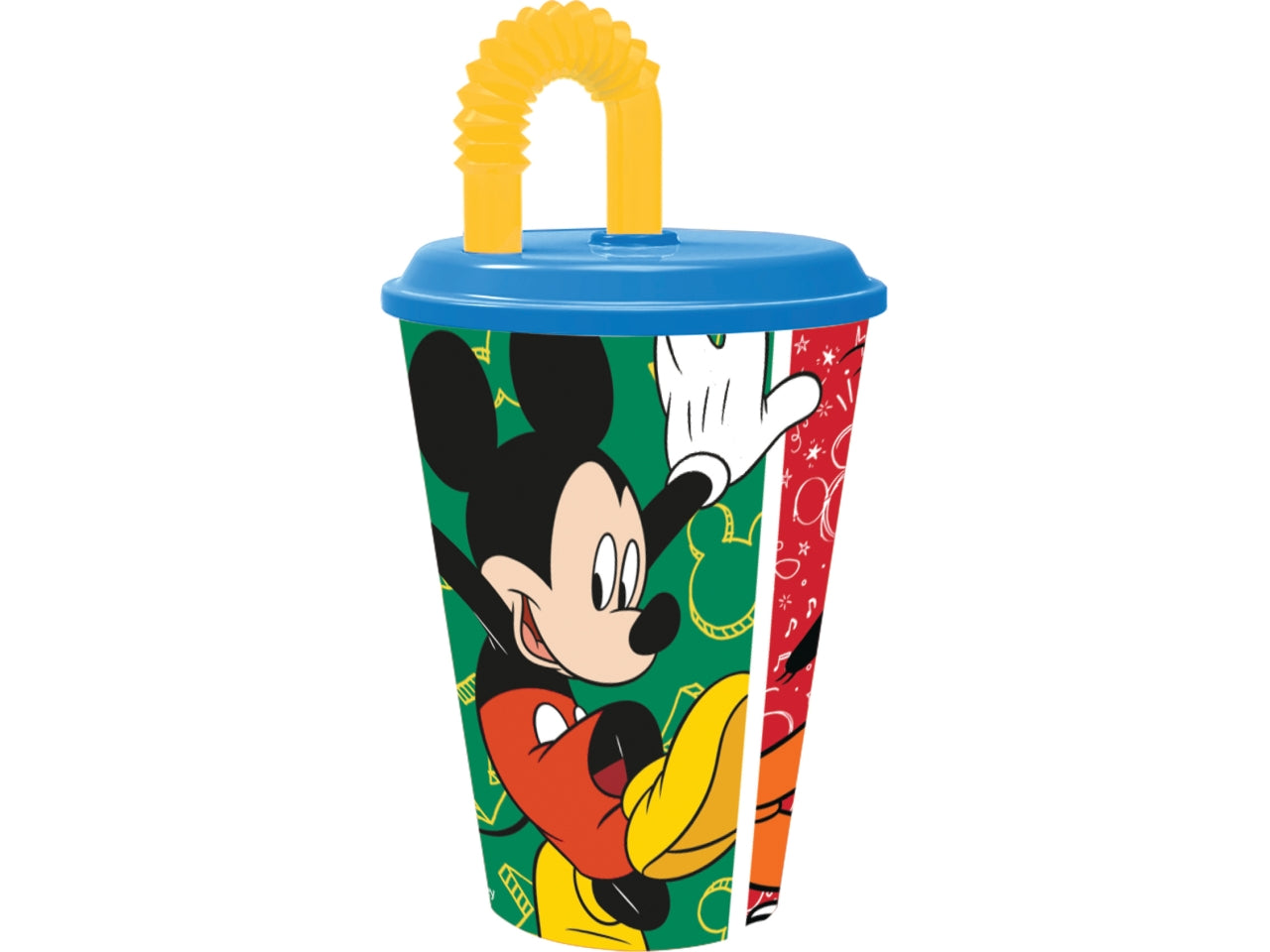 Mickey bicchiere con cannuccia 430ml
