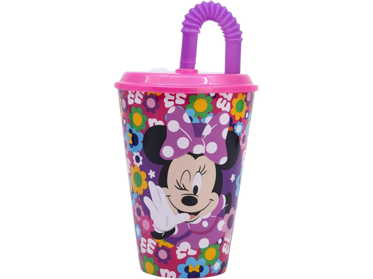 Minnie bicchiere con cannuccia 430ml