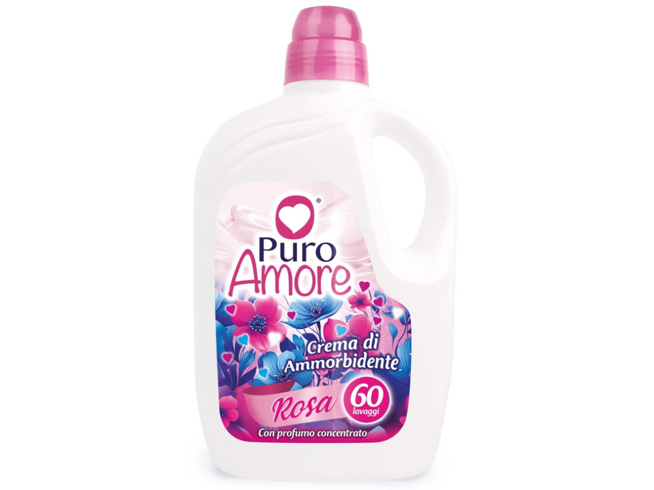 Puro Amore crema di ammorbidente 60 lavaggi 3lt profumazione rosa $