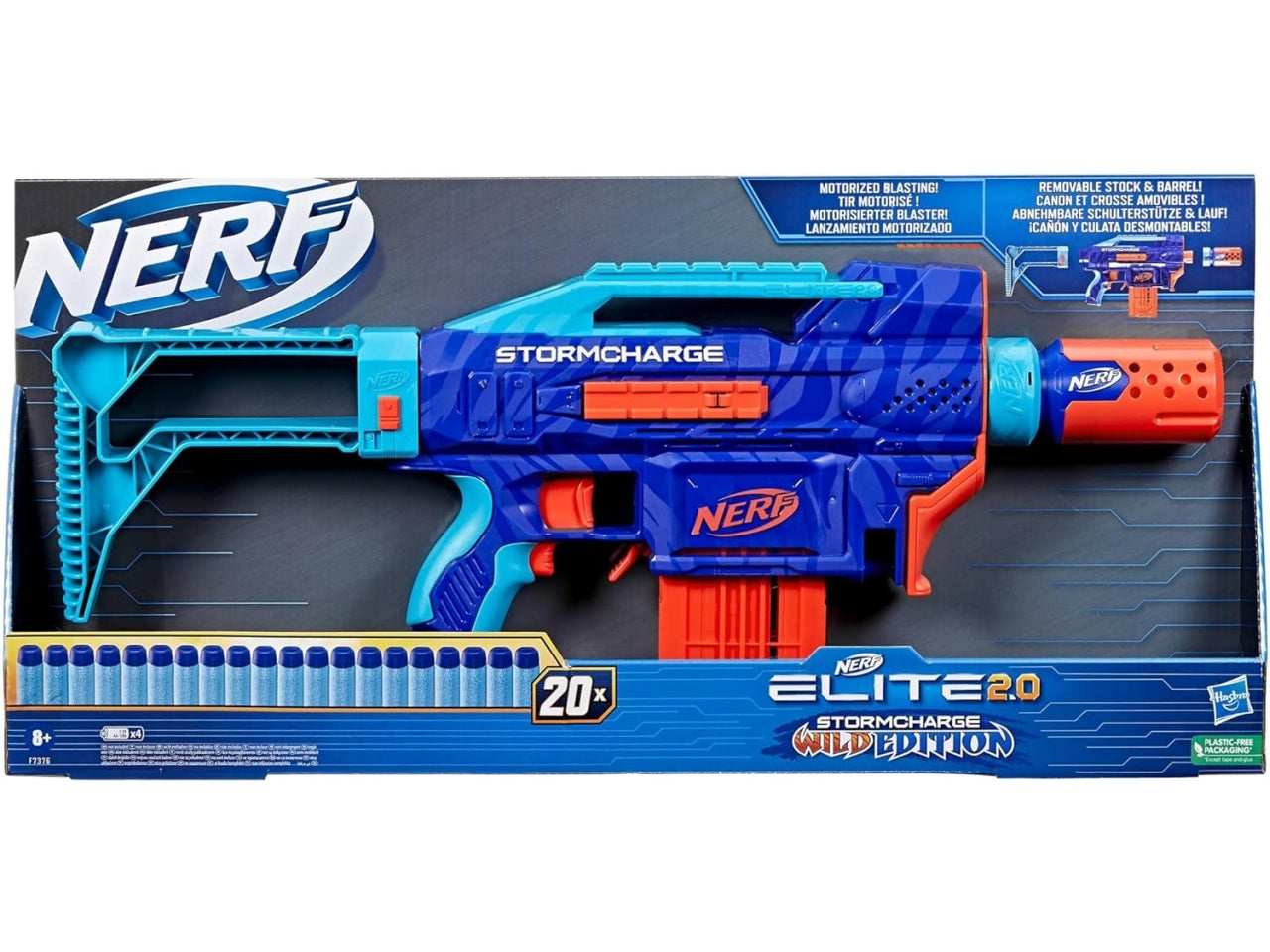 Nerf elite 2,0 stormcharge wild edition con 20 dardi nerf