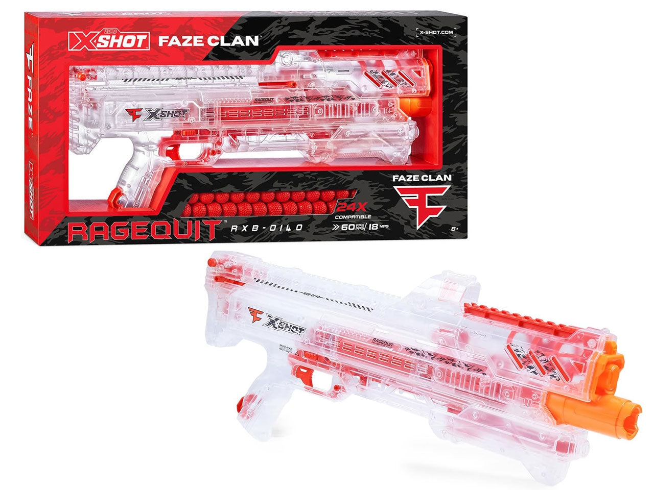 X-shot chaos ragequit fucile con palline soft