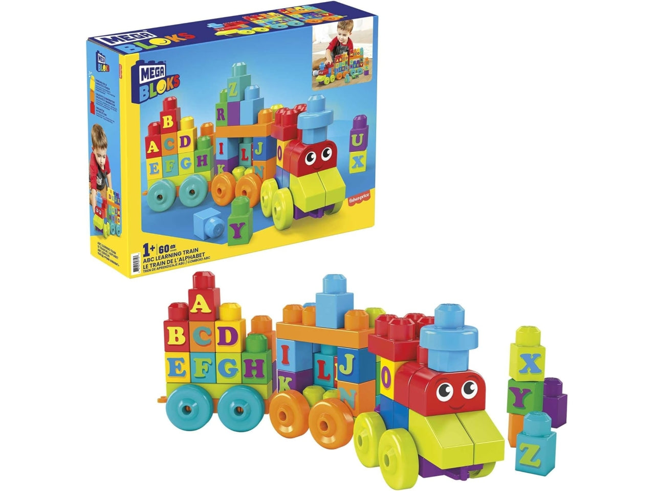 Mega block treno didattico abc