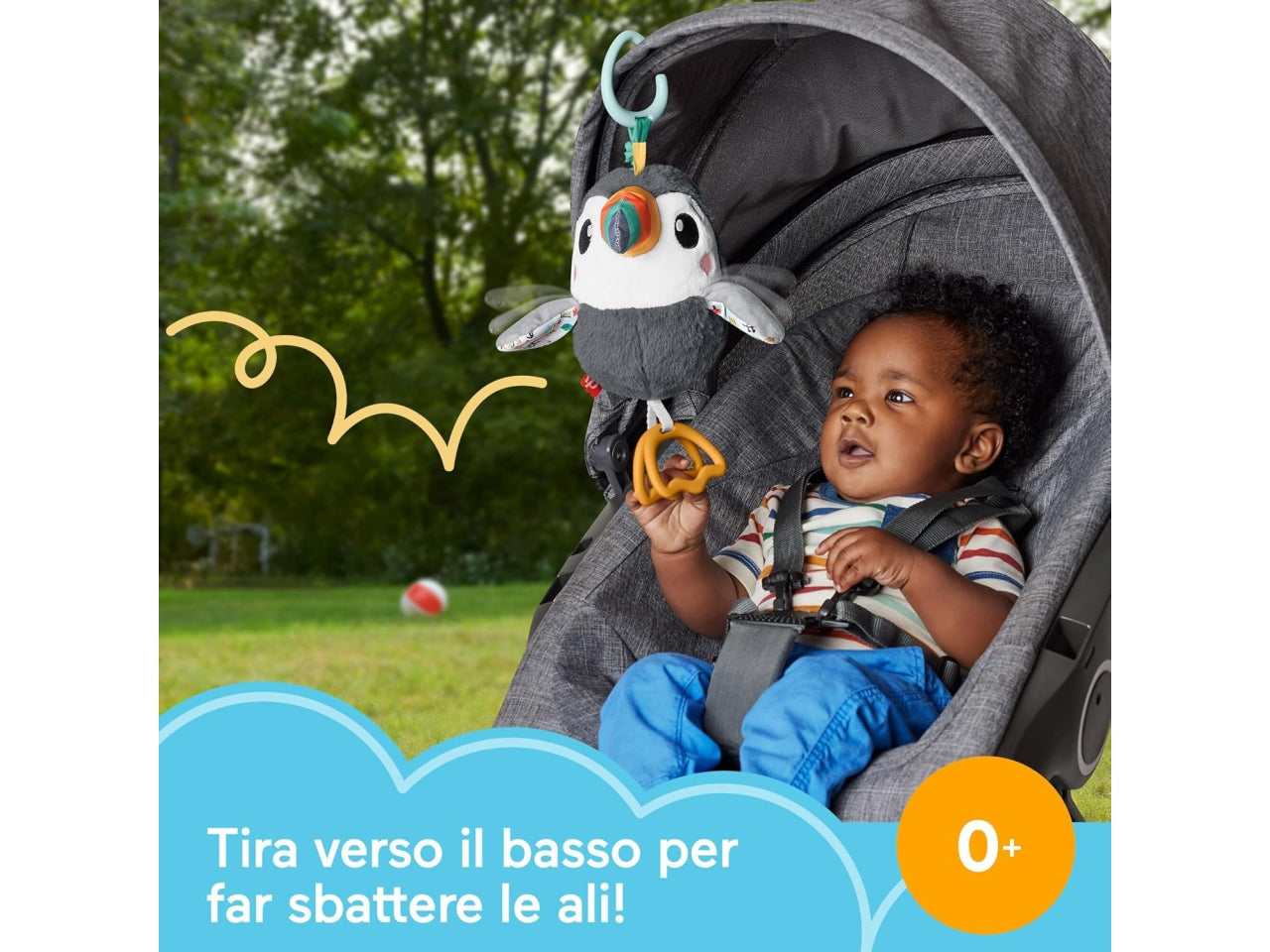Tucano flap'ngo fisher price per passeggino con suoni