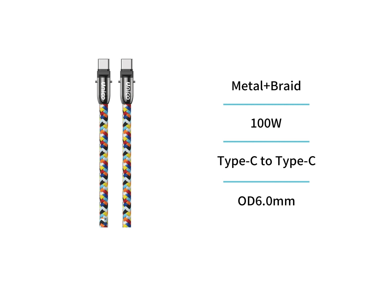 Cavo dati da polso multifunzionale in lega di zinco 2 in 1 C to C 100W 0,25 m