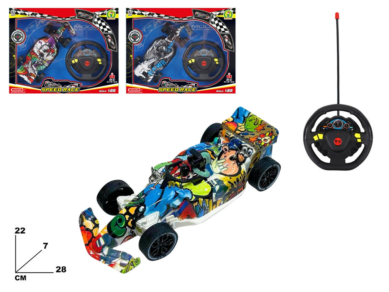 Auto radiocomando speed race scala 1:22