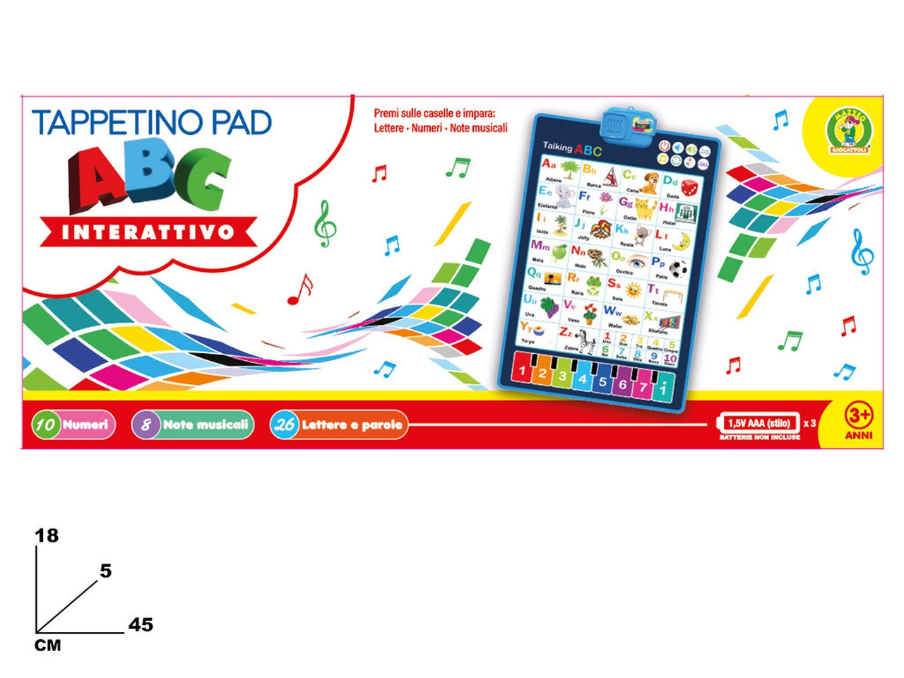 Tappetino pad abc interattivo