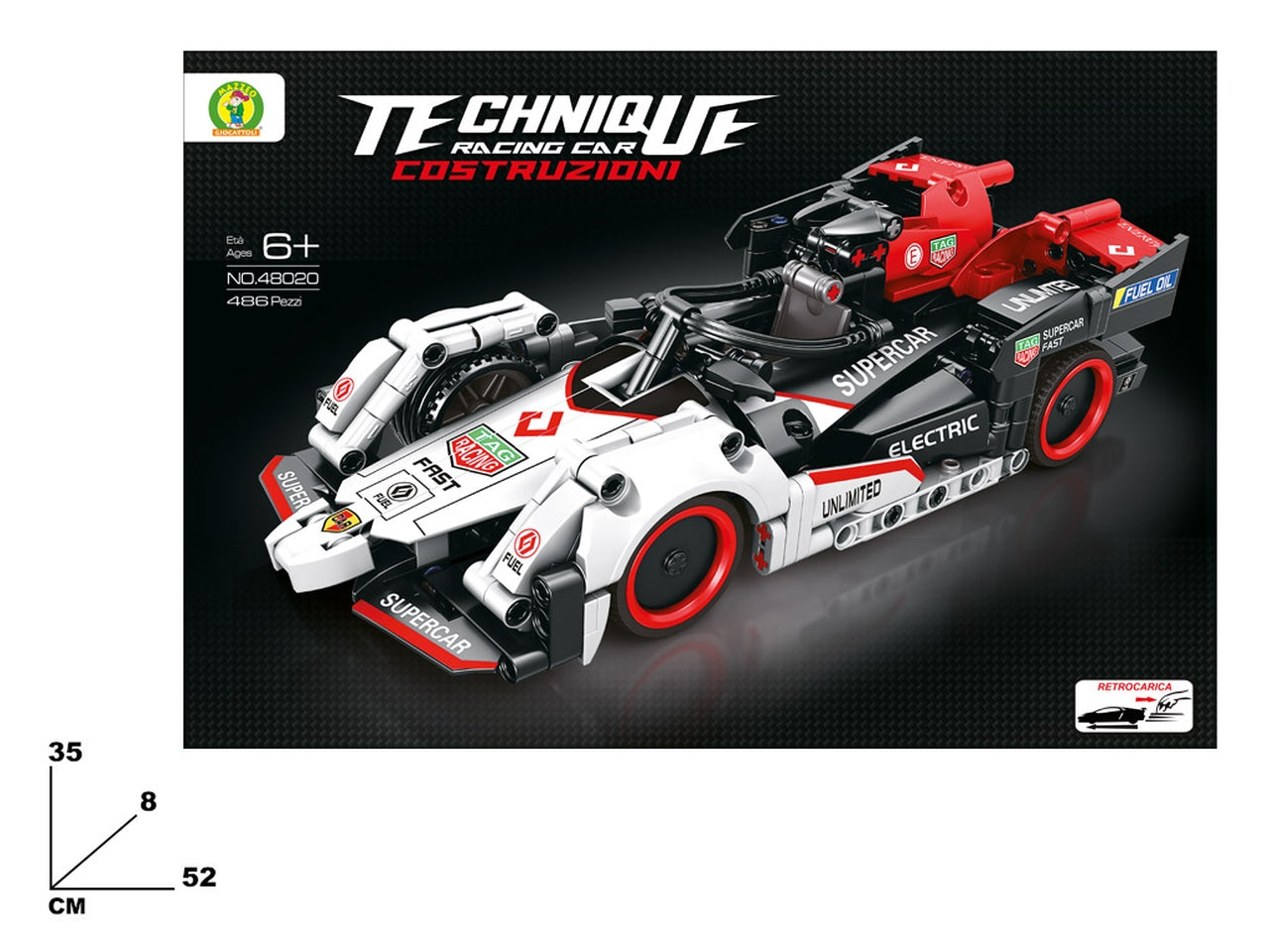 Costruzioni technique racing car 486 pezzi