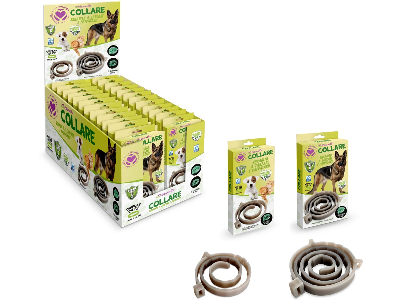 Collare antiparassitario per cani e gatti