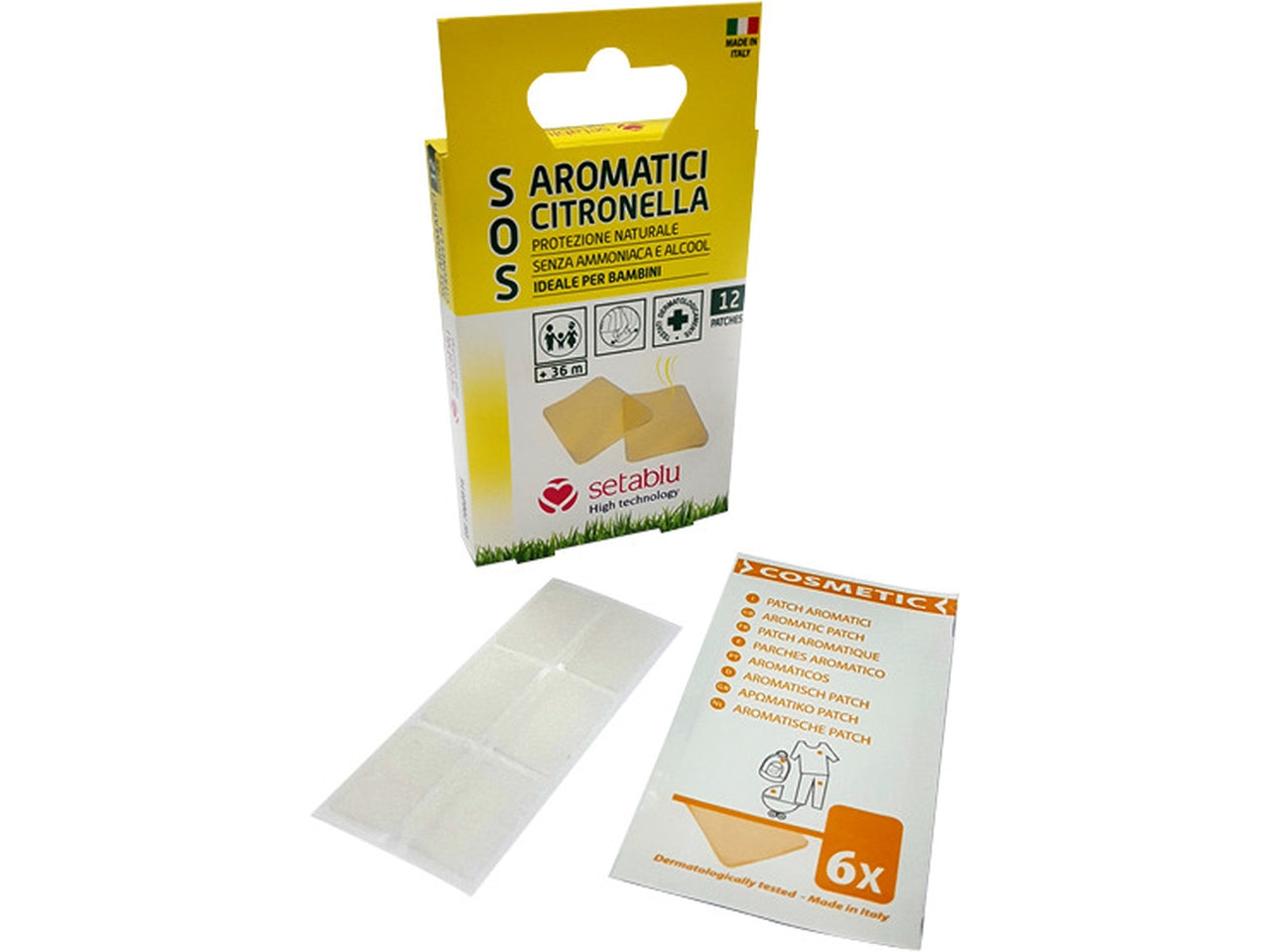 Patch aromatici alla citronella confezione da 12 cerotti