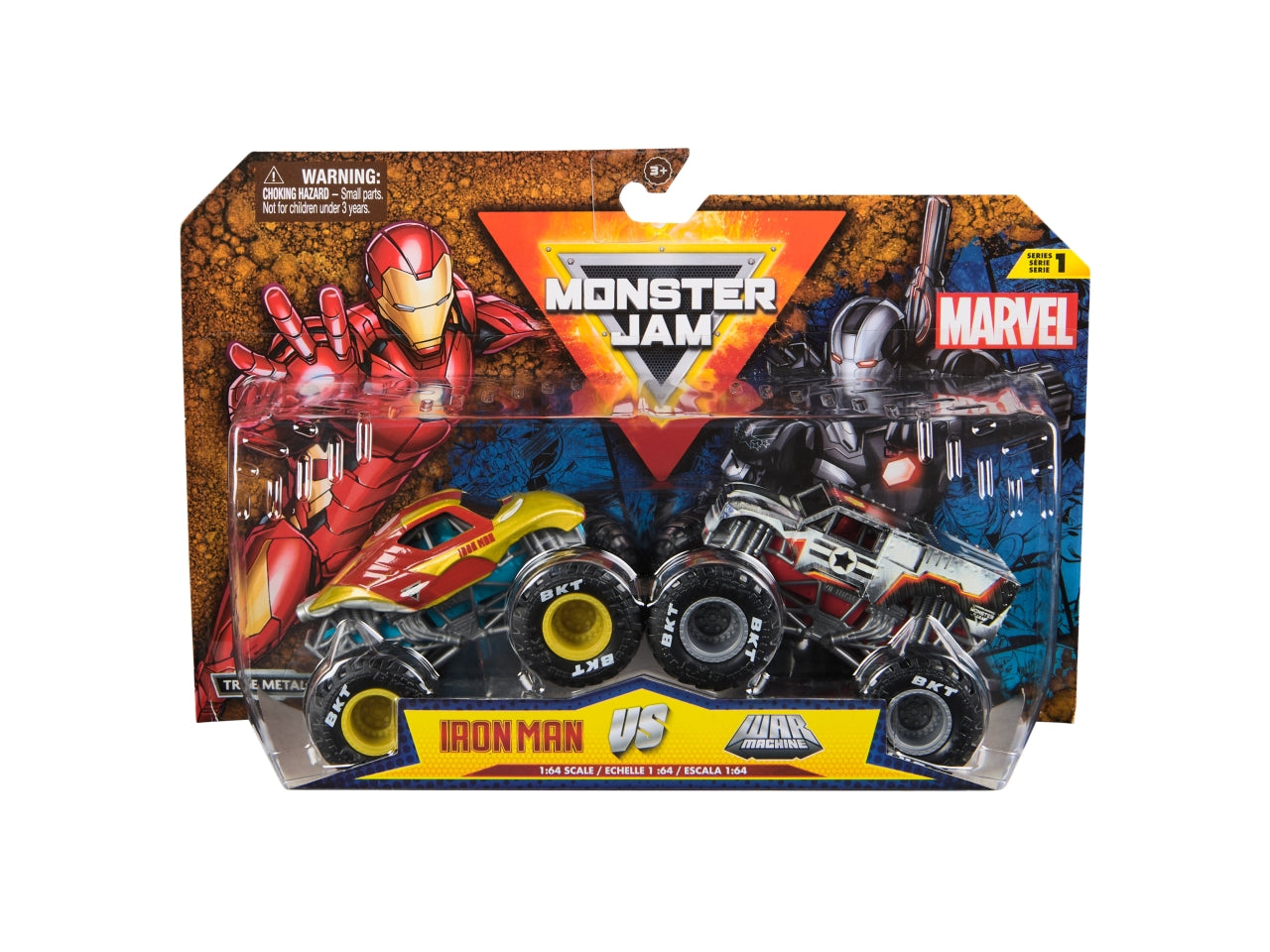 Marvel Monster jam set di 2 veicoli in scala 1:64