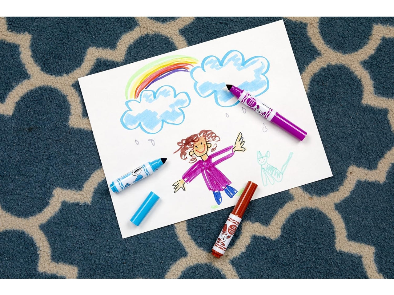 7 mini pennarelli punta maxi super lavabili