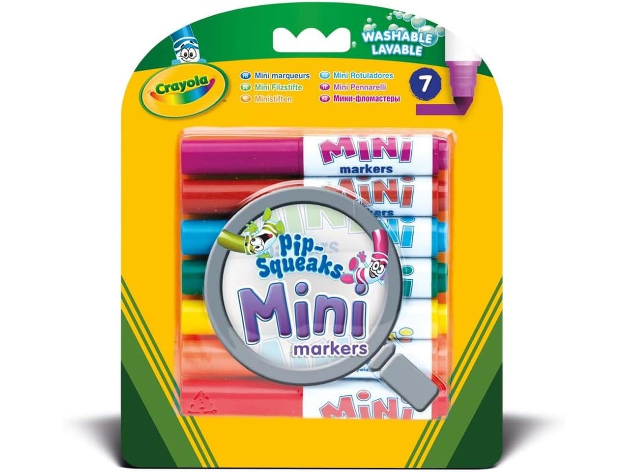 7 mini pennarelli punta maxi super lavabili