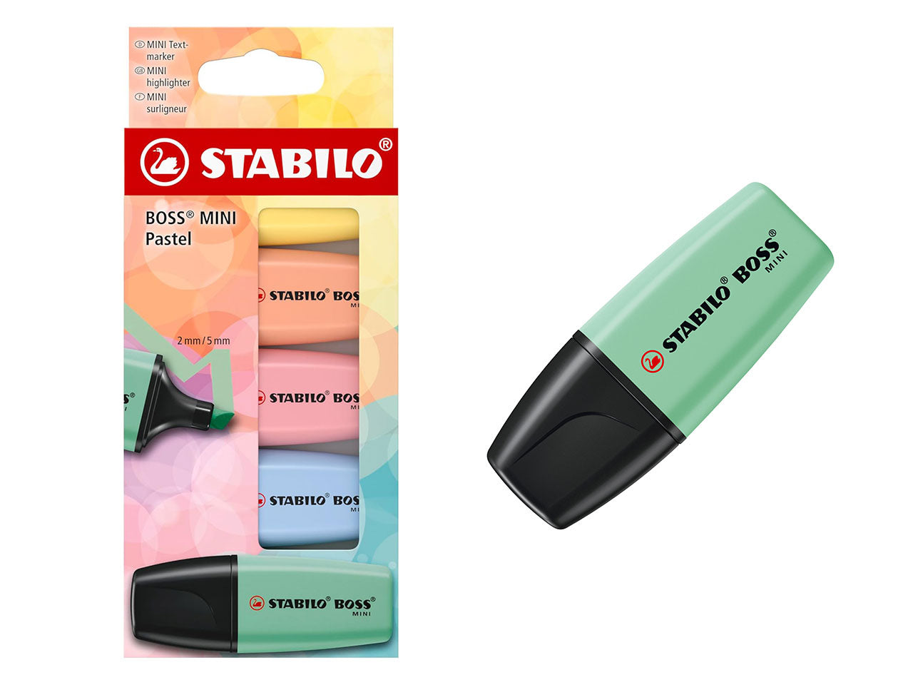 Stabilo evidenziatori Boss mini pastel la confezione contiene 5 pezzi