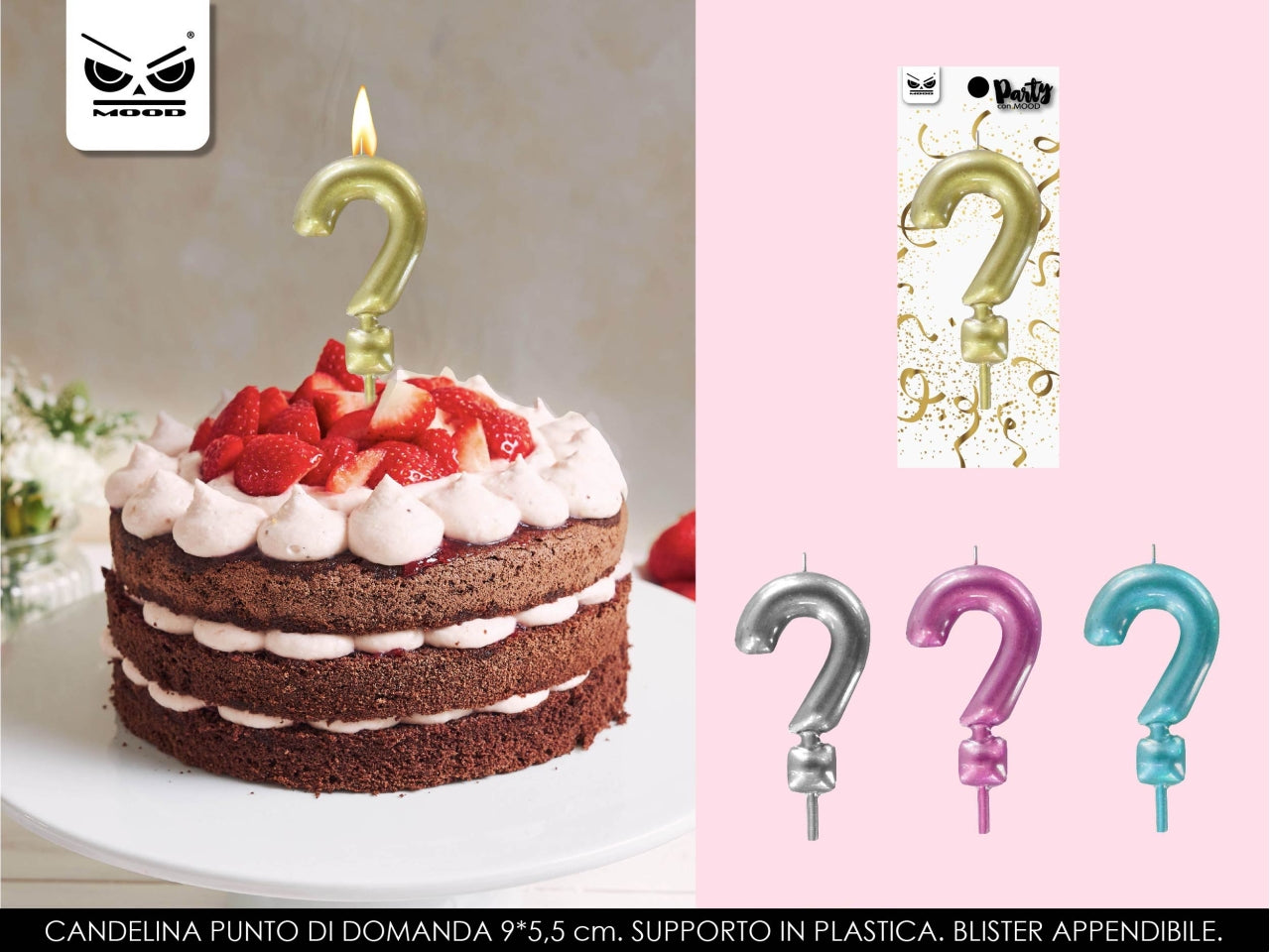 Candelina punto di domanda xl
