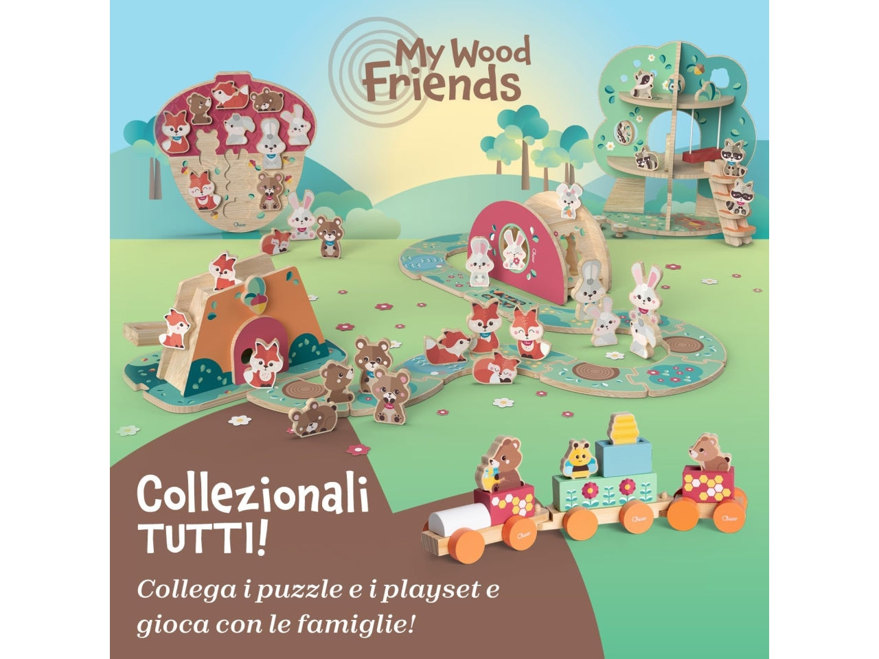 Chicco gioco legno tana delle volpi