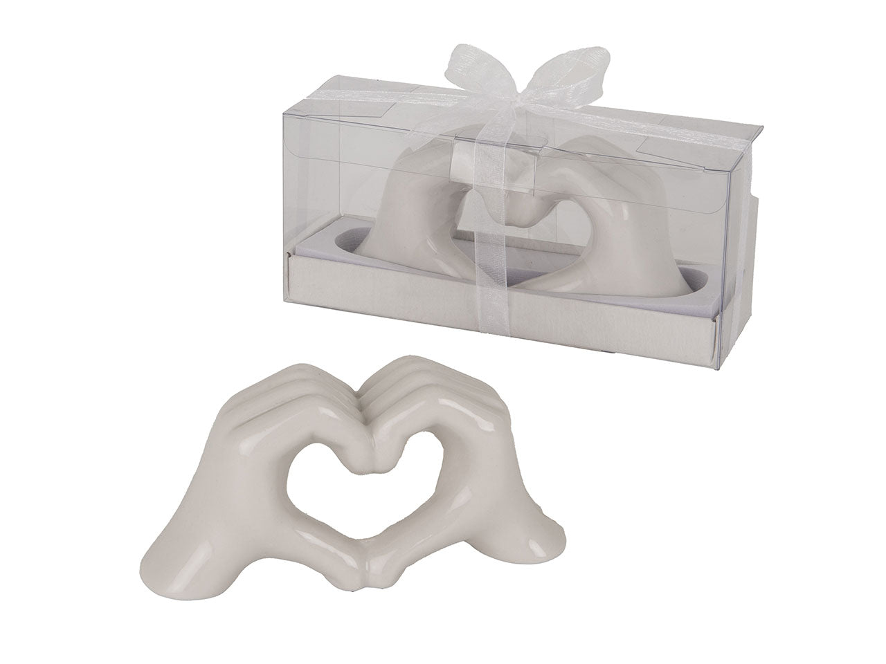 Mani cuore 16cm h.7cm con box