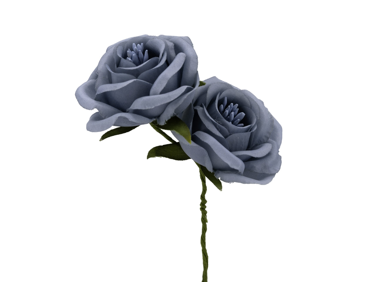 Confezione da 24 rose con pistilli d.5cm celeste