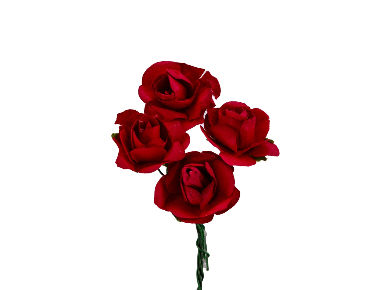 Confezione da144 Roselline fiore artificiale rosse